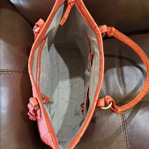 Brahmin Coral Crocodile Embossed Women's Bag - Picture 3 of 3